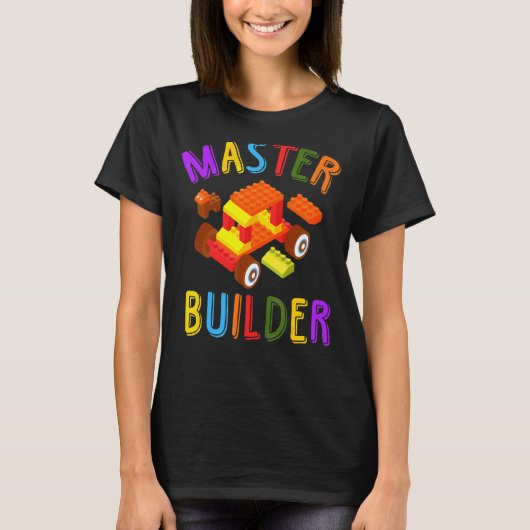 Master Builder Niedlich Brick Builder Blocks Toys T-Shirt (Vorderseite)
