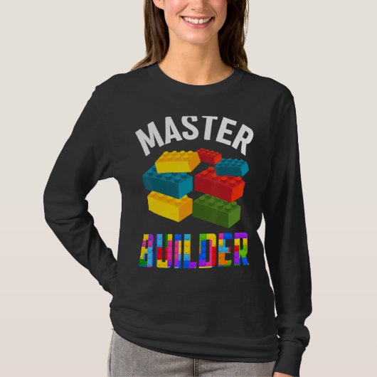 Master Builder Niedlich Brick Builder Blocks Toys T-Shirt (Vorderseite)