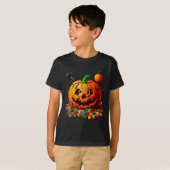 Master Builder Pumpkin Bricks Blocks Halloween Kin T-Shirt (Vorne ganz)