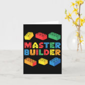 Master Builder Shirt Bricks blockiert Erwachsene K Karte (Gelbe Blume)
