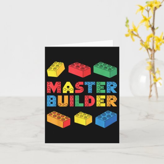 Master Builder Shirt Bricks blockiert Erwachsene K Karte (Gelbe Blume)