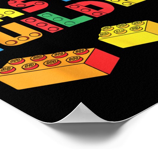 Master Builder Shirt Bricks blockiert Erwachsene K Poster (Ecke)