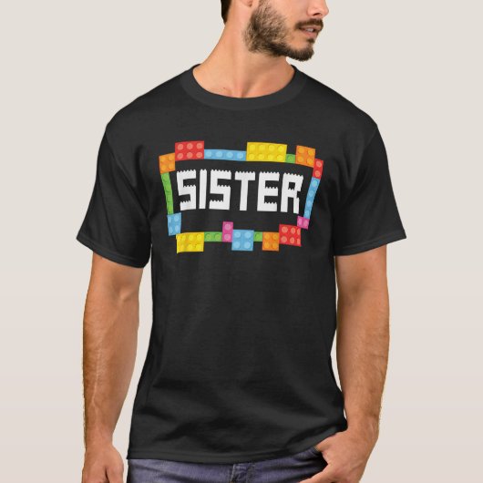 Master builder Sister Bricks Blocks Building Famil T-Shirt (Vorderseite)