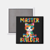 Master Builder Süße Katze Baustein Spielzeug Kitty Magnet (Vorderseite/Rückseite)