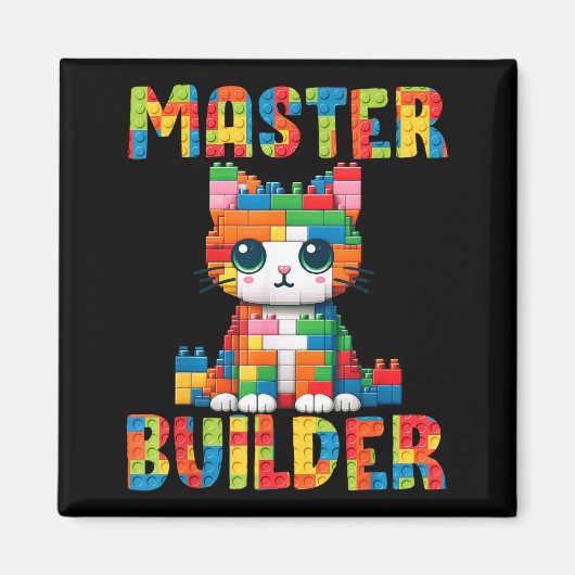 Master Builder Süße Katze Baustein Spielzeug Kitty Magnet (Vorne)