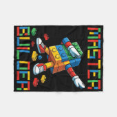Master Builder Tee Dabbing Blocks Bricks Building Fleecedecke (Vorderseite (Horizontal))