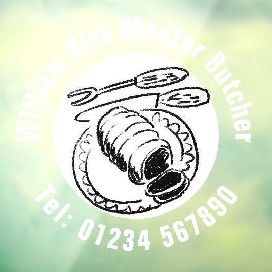 Master Butcher Fensteraufkleber (Blatt 3)