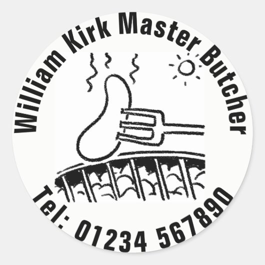 Master Butcher Runder Aufkleber (Vorderseite)