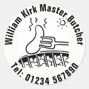 Master Butcher Runder Aufkleber