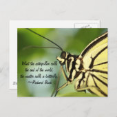 Master-Butterfly-Foto und Zitat Postkarte (Vorne/Hinten)