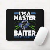 Master Byiter Shirt Funny Fishing Fisherman Fish Mousepad (Mit Mouse)
