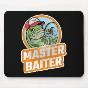 Master Byiter Vintag B Fishing Funny Angler 1 Mousepad