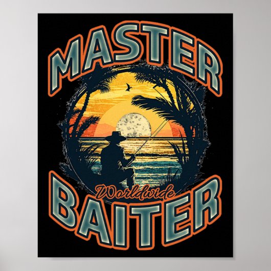 Master Byiter Weltweiter Fischereienthusiast Poster (Vorne)