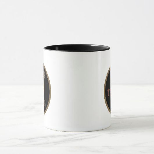 Master-Campfeuer hinzufügen Monogramm-Camping Tasse (Zentrum)