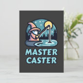 Master Caster Fantasy Fishing Einladung (Stehend Vorderseite)