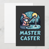 Master Caster Fantasy Fishing Einladung (Vorne/Hinten)