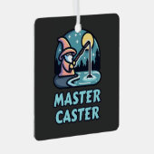 Master Caster Fantasy Fishing Ornament Aus Metall (Vorderseite Rechts)