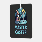 Master Caster Fantasy Fishing Ornament Aus Metall (Vorderseite links)