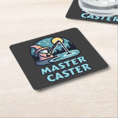 Master Caster Fantasy Fishing Rechteckiger Pappuntersetzer (angewinkelt)