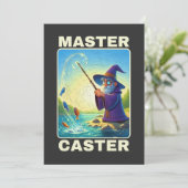 Master Caster - Zauberer für die Fischerei Einladung (Stehend Vorderseite)