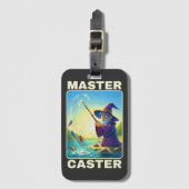 Master Caster - Zauberer für die Fischerei Gepäckanhänger (Vorderseite Vertikal)