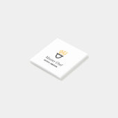 Master chef add name black pan yellow fire fume co post-it klebezettel (angewinkelt)