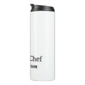 Master chef add name black pan yellow fire fume co thermosbecher (Nach rechts gedreht)