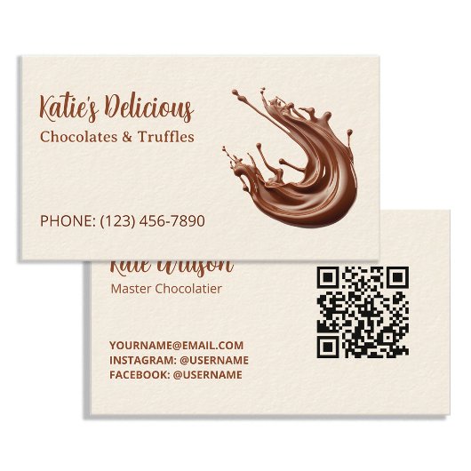 Master Chocolatier Custom QR Visitenkarte