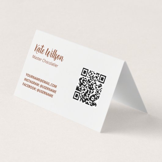 Master Chocolatier QR Visitenkarten (Rückseite)
