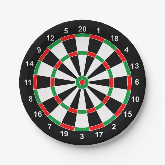 Master Darts Board Basic Round-Target Classic-Spie Pappteller (Vorderseite)
