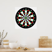 Master Darts Board Basic Round-Target Classic-Spie Poster (Küche)