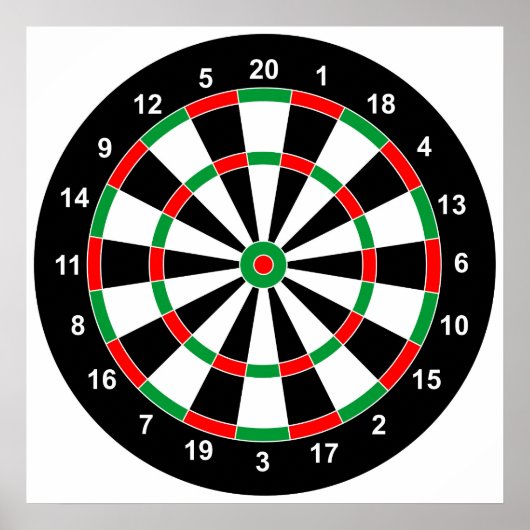 Master Darts Board Basic Round-Target Classic-Spie Poster (Vorne)