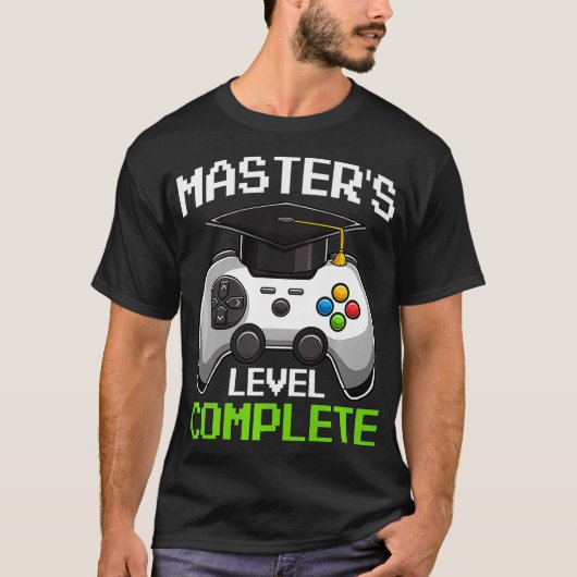 Master Degree 2021 Abschluss Funny Video Gamer P T-Shirt (Vorderseite)