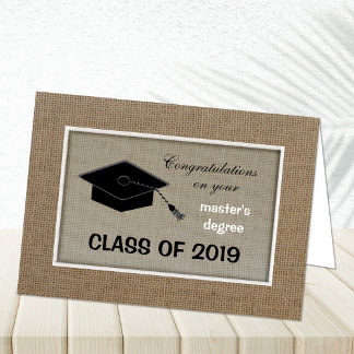 Master Degree Abschluss Card Karte