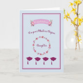 Master Degree Card für Daughter Blue mit Blume Karte (Gelbe Blume)