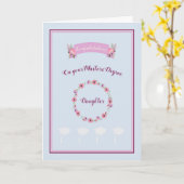 Master Degree Card für Daughter Blue mit Blume Karte (Gelbe Blume)