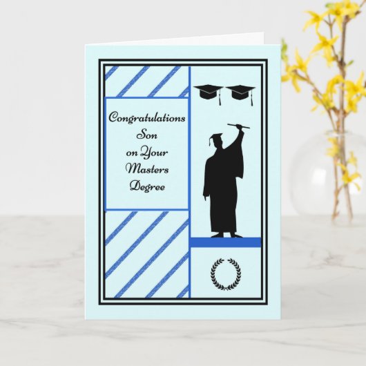 Master Degree Card für Son Two Karte (Gelbe Blume)