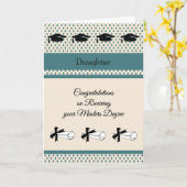 Master Degree Card für Tochter mit Polka Docks Karte (Gelbe Blume)