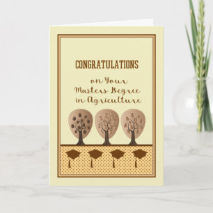 Master Degree Card in der Landwirtschaft Karte