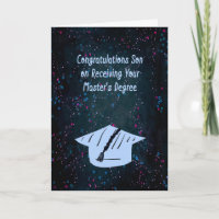 Master-Degree-Karte für Son Confetti-Design