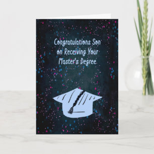 Master-Degree-Karte für Son Confetti-Design Karte