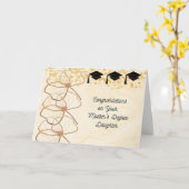 Master-Degree-Karte für Tochter mit Rose Gold Karte (Gelbe Blume)