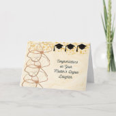 Master-Degree-Karte für Tochter mit Rose Gold Karte (Vorderseite)