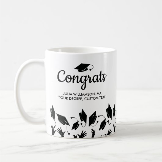 Master Degree MA MS Abschluss Gift Glückwunsch Gra Kaffeetasse (Links)