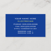 Master Electrical Business Cards Visitenkarte (Rückseite)