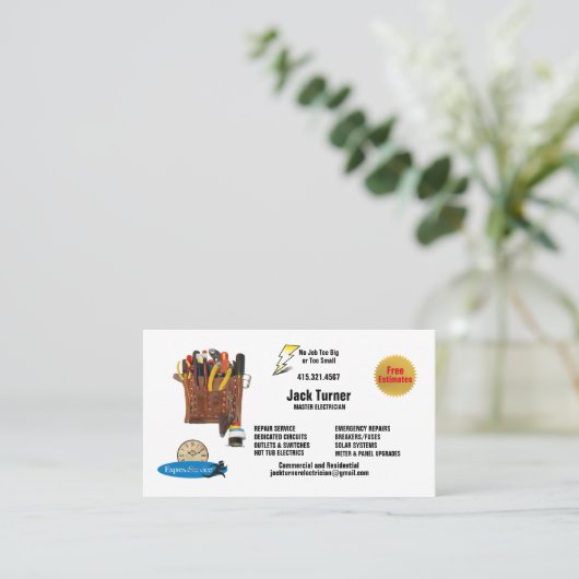 Master Electrical Visitenkarte (Stehend Vorderseite)