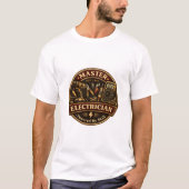 Master Electrician EST 1947 Vintage Badge T-Shirt (Vorderseite)