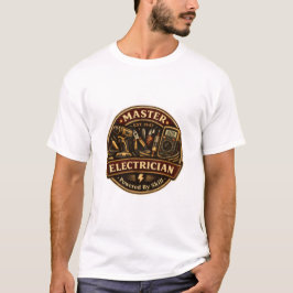 Master Electrician EST 1947 Vintage Badge T-Shirt