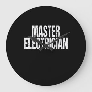 Master Electrician Event Equipment Setup Team Große Wanduhr