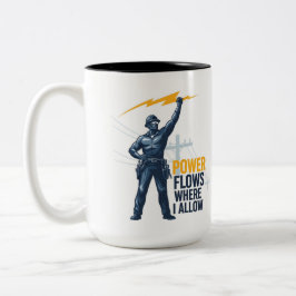 Master Electrician Gift - Heroic Lightning Zweifarbige Tasse